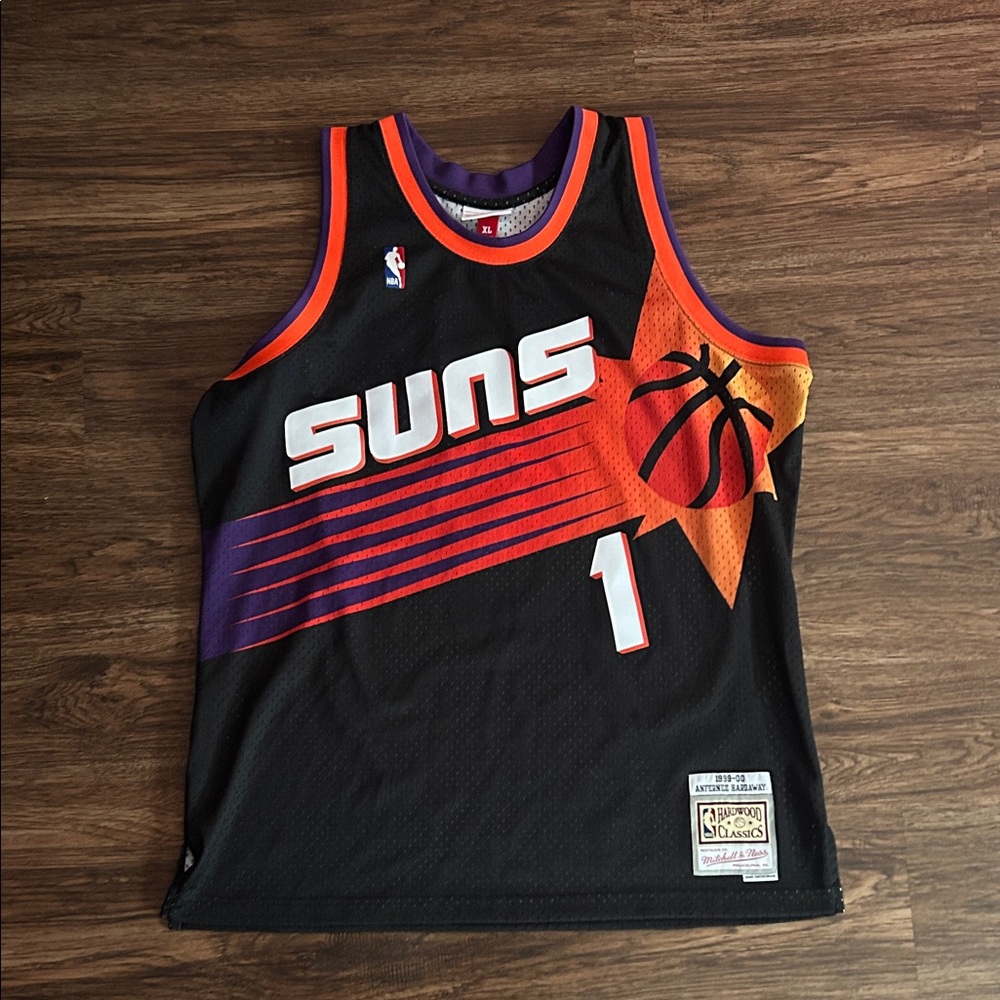 Mitchell & Ness Suns Black Jersey with Orange and Purple